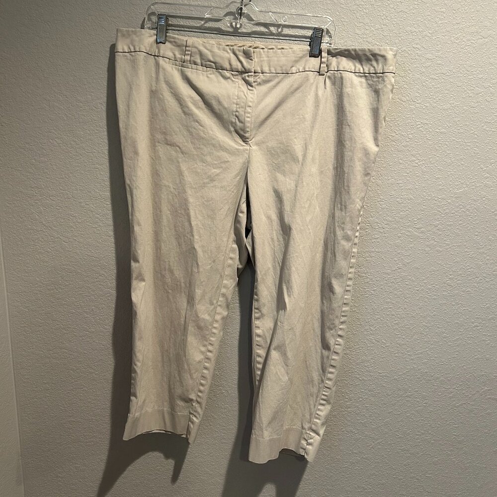 Talbots Heritage Khaki Cropped Pants Size 18WP